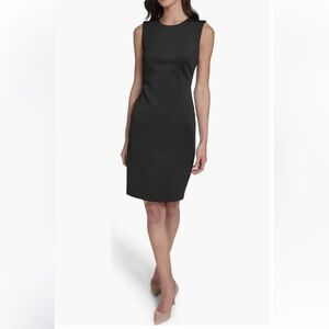 NWT Calvin Klein Black Sheath Dress Size 8